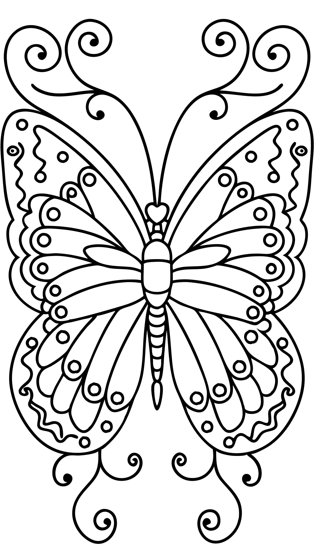 Página para colorear gratis Mariposa